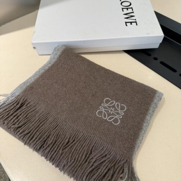 Loewe Synchronous Counter Sciarpa lavorata a maglia in cashmere di fascia alta da uomo