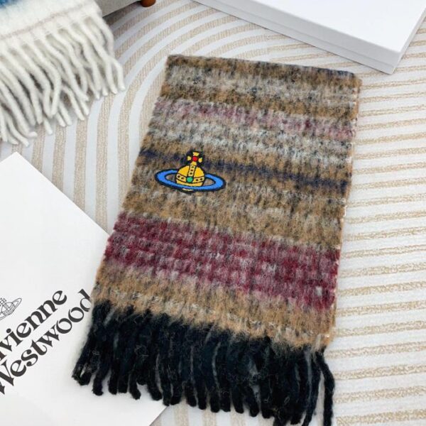 viviennewestwood Sciarpa classica in mohair Saturn grande West Queen Mother