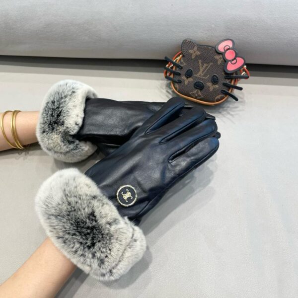 repliche,replica,perfette,siti di,affidabili,migliori siti,dove comprare,1:1,scarpe da ginnastica Guanti da donna in pelle di pecora Celine Lazy Rabbit Fur