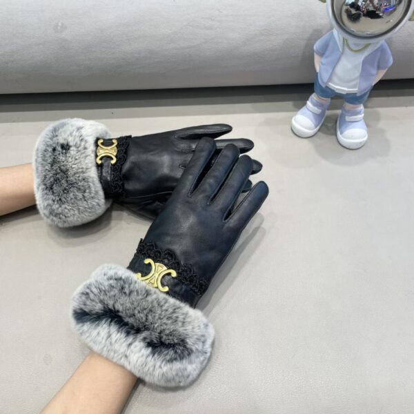 repliche,replica,perfette,siti di,affidabili,migliori siti,dove comprare,1:1,scarpe da ginnastica Guanti da donna in pelle di pecora Celine Lazy Rabbit Fur