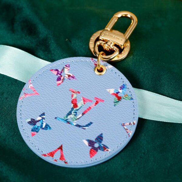 repliche,replica,perfette,siti di,affidabili,migliori siti,dove comprare,1:1,scarpe da ginnastica Portachiavi rotondo LV serie pendente modello blu (E9B7)