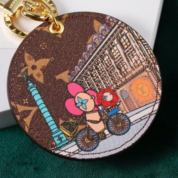 repliche,replica,perfette,siti di,affidabili,migliori siti,dove comprare,1:1,scarpe da ginnastica Ciondolo portachiavi rotondo LV serie bicicletta (15D5)
