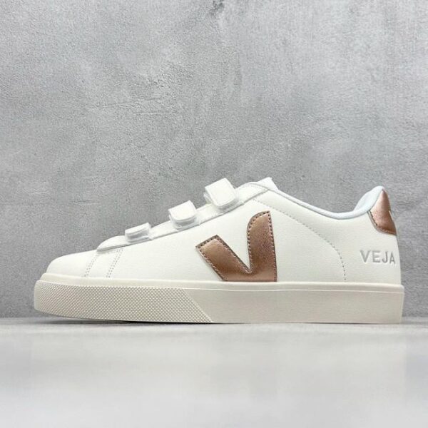 repliche,replica,perfette,siti di,affidabili,migliori siti,dove comprare,1:1,scarpe da ginnastica Veja sneakers extra in pelle sneakers classiche bianche con velcro piccole (D85B)