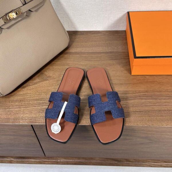 repliche,replica,perfette,siti di,affidabili,migliori siti,dove comprare,1:1,scarpe da ginnastica Serie di sandali in denim Hermes Oran Hermes H (5E6A)