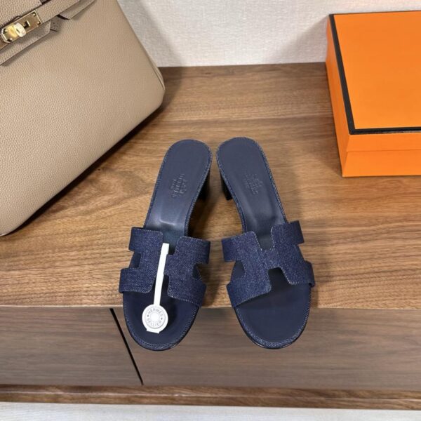repliche,replica,perfette,siti di,affidabili,migliori siti,dove comprare,1:1,scarpe da ginnastica Hermes Oran Hermes H serie di sandali in denim (53D0)
