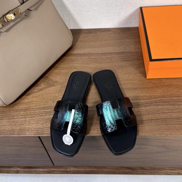 Hermes Oran Hermes H Sandali Serie Pelle di serpente (3C2A)