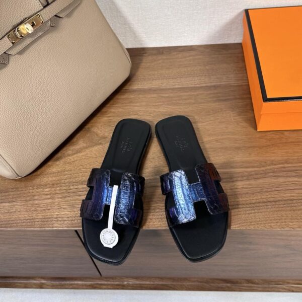 Hermes Oran Hermes H Sandali Serie Pelle di serpente (5F28)