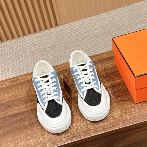 [Versione top] Scarpe da skate casual bianche da coppia Hermes Deep (5A89)