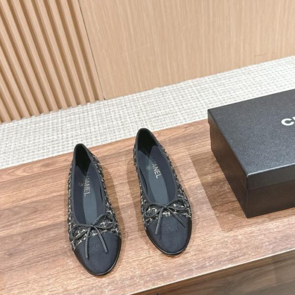 repliche,replica,perfette,siti di,affidabili,migliori siti,dove comprare,1:1,scarpe da ginnastica Ballerine Chanel con punta tonda e fiocco classico