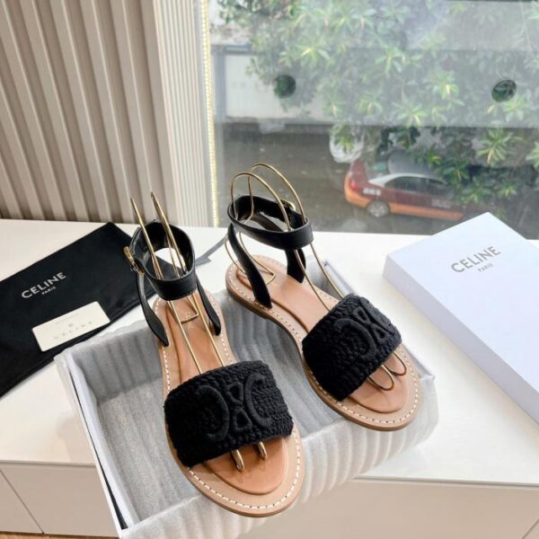 repliche,replica,perfette,siti di,affidabili,migliori siti,dove comprare,1:1,scarpe da ginnastica CELINE G039 nuovi sandali primaverili ed estivi Arc de Triomphe Sandali e pantofole micro-etichetta con fondo piatto in stile britannico