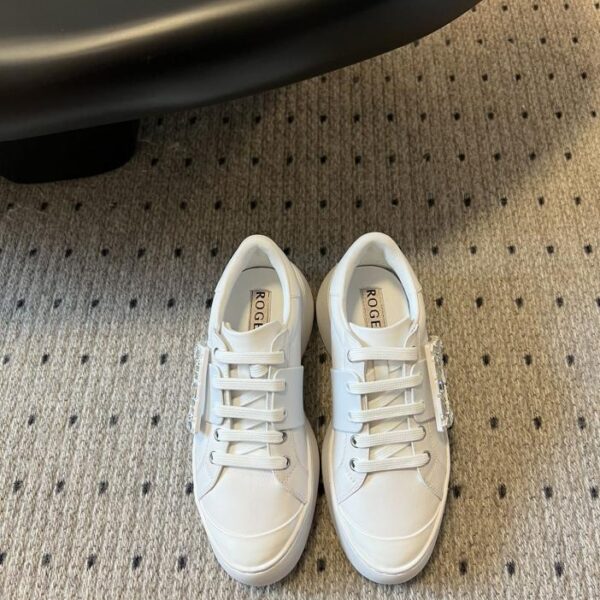 repliche,replica,perfette,siti di,affidabili,migliori siti,dove comprare,1:1,scarpe da ginnastica Scarpe bianche rialzate di Roger Vivie