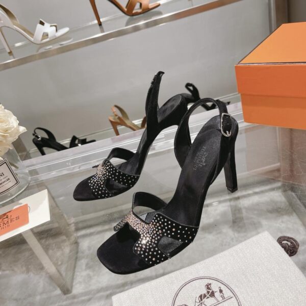Hermes inizio primavera contatore nuova serie di sandali col tacco alto, altezza del tacco, tacco a spillo 10,5 cm