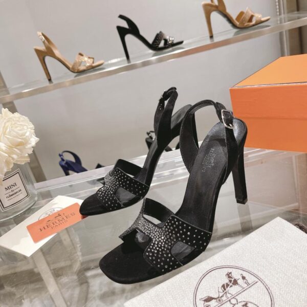 Hermes inizio primavera contatore nuova serie di sandali col tacco alto, altezza del tacco, tacco a spillo 10,5 cm