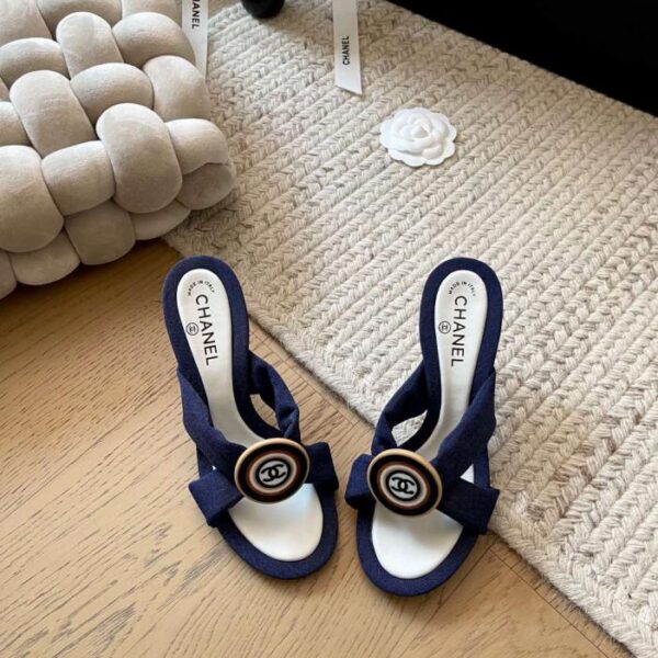 repliche,replica,perfette,siti di,affidabili,migliori siti,dove comprare,1:1,scarpe da ginnastica Chanel nuove pantofole incrociate con tacco alto di inizio primavera con altezza tacco 3,57,5 cm