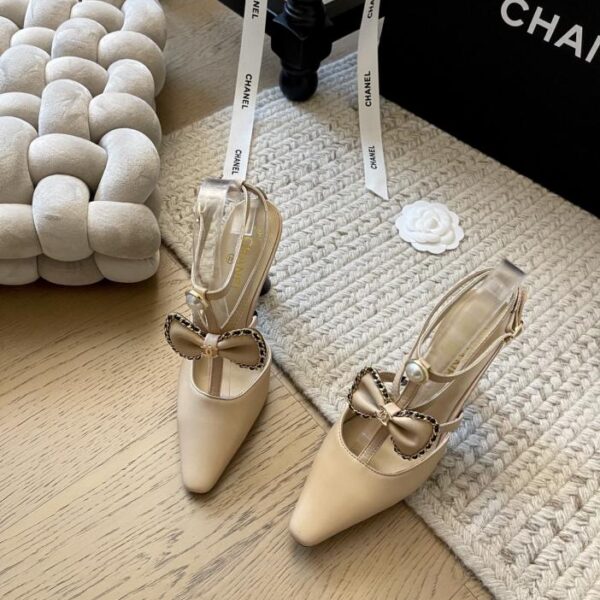 repliche,replica,perfette,siti di,affidabili,migliori siti,dove comprare,1:1,scarpe da ginnastica Chanel inizio primavera nuovi tacchi alti con fiocco, altezza tacco 8 cm