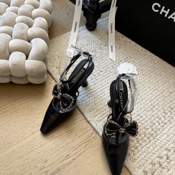 repliche,replica,perfette,siti di,affidabili,migliori siti,dove comprare,1:1,scarpe da ginnastica Chanel inizio primavera nuovi tacchi alti con fiocco, altezza tacco 8 cm