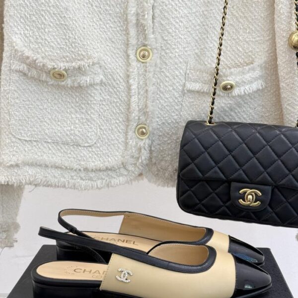 repliche,replica,perfette,siti di,affidabili,migliori siti,dove comprare,1:1,scarpe da ginnastica Sandali cavi classici color block di CHANEL con retro