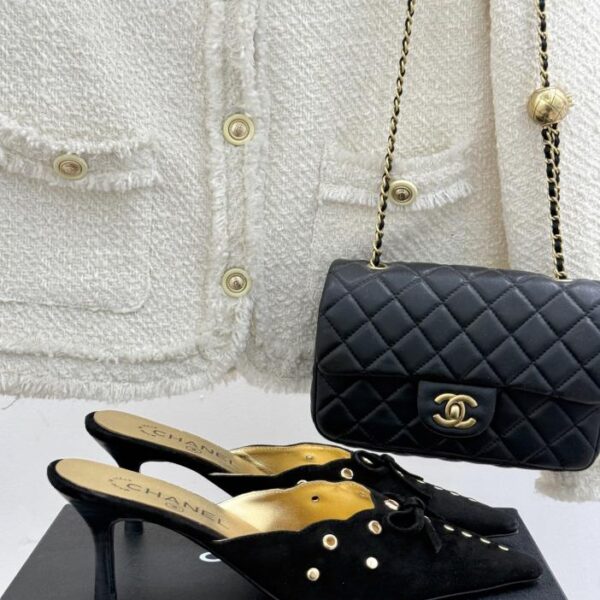 repliche,replica,perfette,siti di,affidabili,migliori siti,dove comprare,1:1,scarpe da ginnastica CHANEL di seconda mano primavera ed estate nuove mezze pantofole con tacco a punta e fiocco