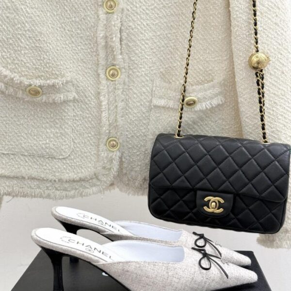 repliche,replica,perfette,siti di,affidabili,migliori siti,dove comprare,1:1,scarpe da ginnastica CHANEL di seconda mano primavera ed estate nuove mezze pantofole con tacco a punta e fiocco
