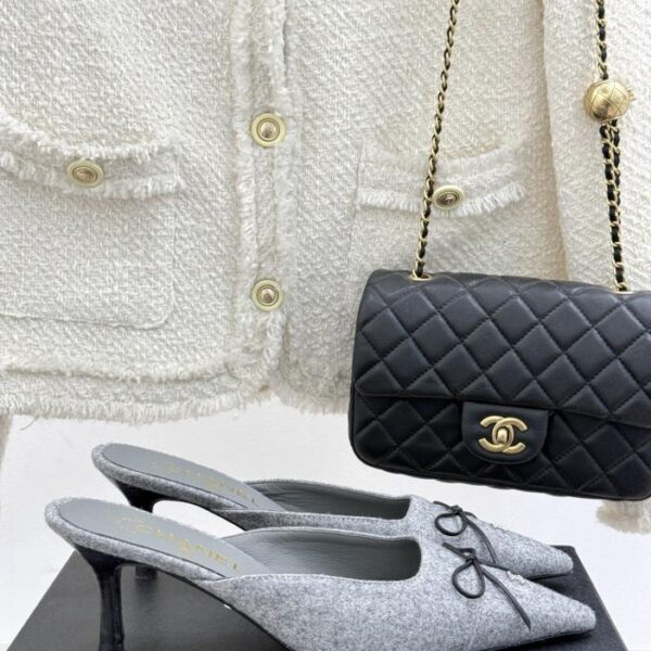 repliche,replica,perfette,siti di,affidabili,migliori siti,dove comprare,1:1,scarpe da ginnastica CHANEL di seconda mano primavera ed estate nuove mezze pantofole con tacco a punta e fiocco