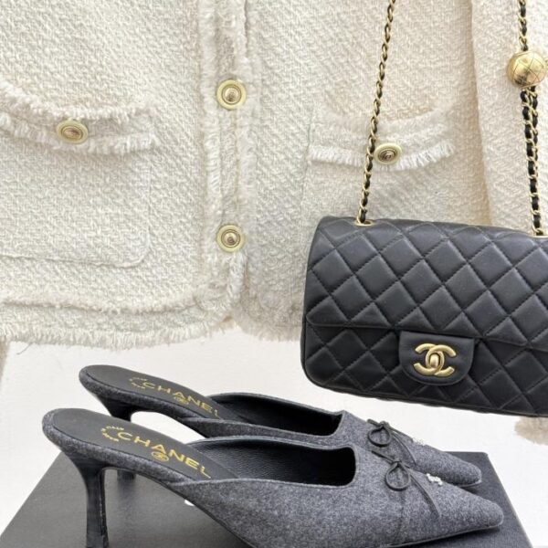 repliche,replica,perfette,siti di,affidabili,migliori siti,dove comprare,1:1,scarpe da ginnastica CHANEL di seconda mano primavera ed estate nuove mezze pantofole con tacco a punta e fiocco