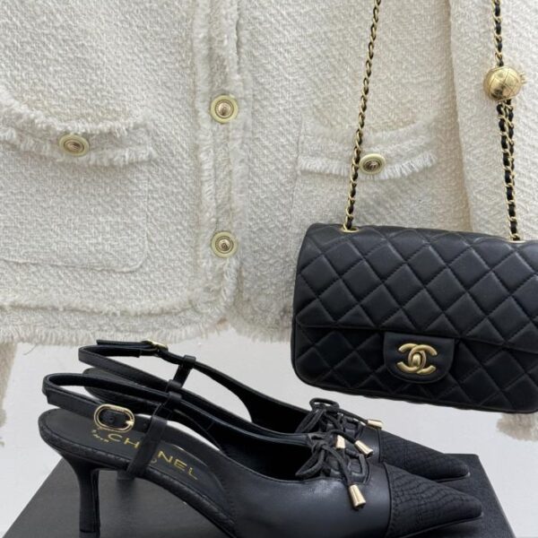 repliche,replica,perfette,siti di,affidabili,migliori siti,dove comprare,1:1,scarpe da ginnastica CHANEL Sandali di seconda mano con tacco alto, primavera ed estate, con fiocco sul retro