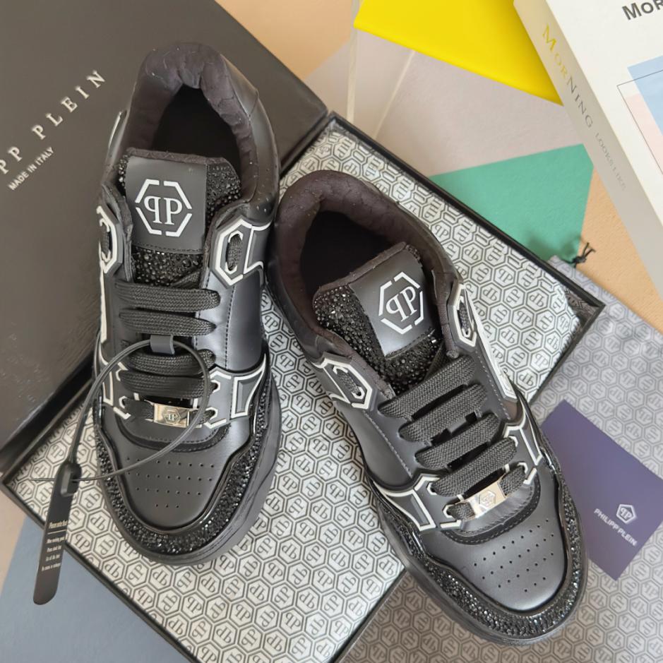repliche,replica,perfette,siti di,affidabili,migliori siti,dove comprare,1:1,scarpe da ginnastica PHILIPP PLEIN Moon Walker serie strass scarpe casual bianche scarpe sportive scarpe da skate