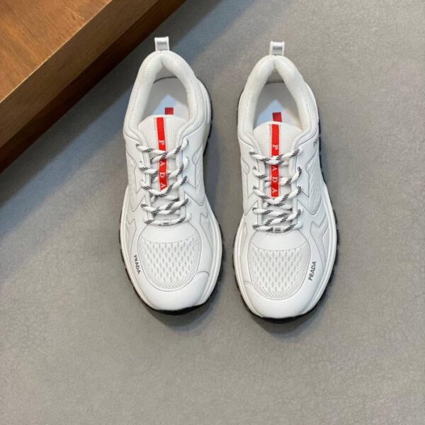 Prada Scarpe da Ginnastica Casual in Pelle da Uomo