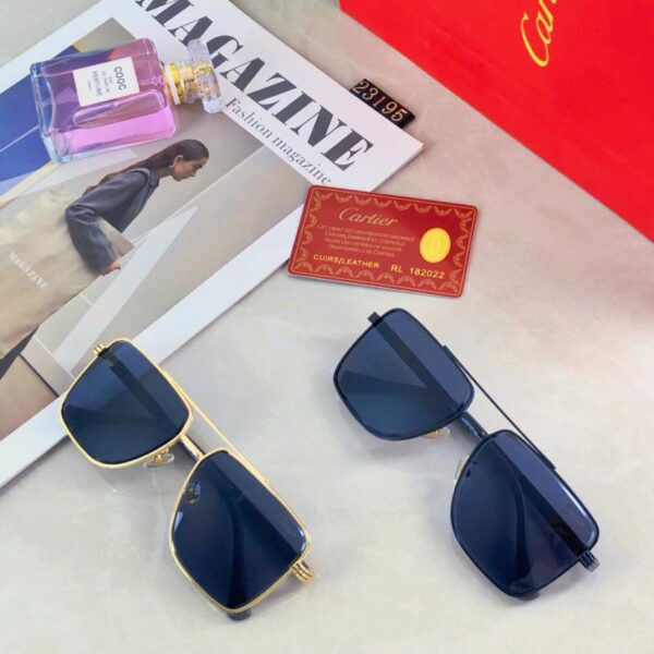 repliche,replica,perfette,siti di,affidabili,migliori siti,dove comprare,1:1,scarpe da ginnastica Occhiali da sole da uomo Cartier retrò a doppio ponte in metallo, stile business di fascia alta