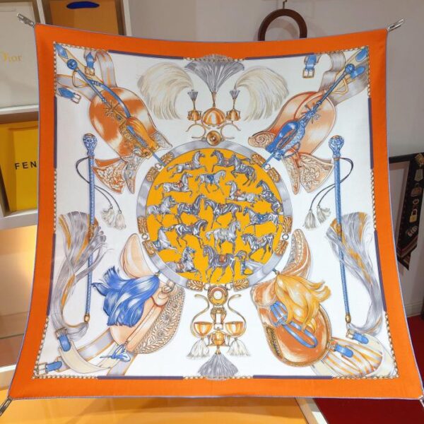 repliche,replica,perfette,siti di,affidabili,migliori siti,dove comprare,1:1,scarpe da ginnastica SHMS2272 Hermès [Horse Parade] Sciarpa quadrata in seta da 90 cm