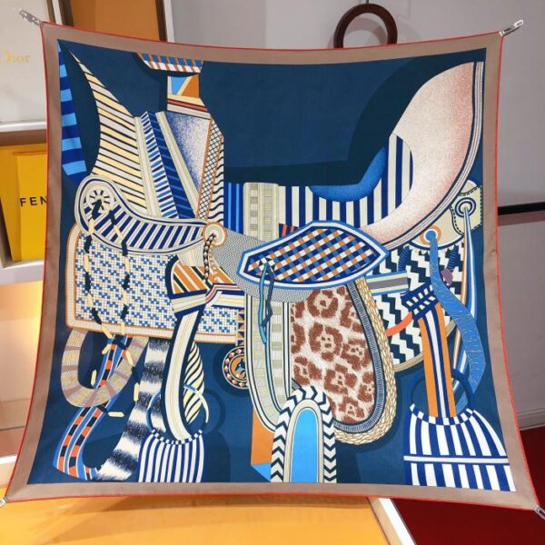 repliche,replica,perfette,siti di,affidabili,migliori siti,dove comprare,1:1,scarpe da ginnastica SHMS2345 ️Hermès [Fantasy Saddle] Sciarpa quadrata in seta da 90 cm