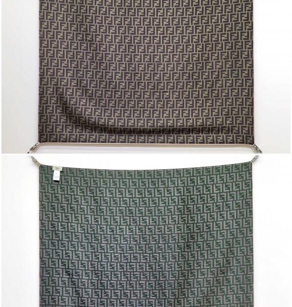 SFD2501 18mm double face 90x90cm twill di seta Fendi "Full width FF" (17D8)