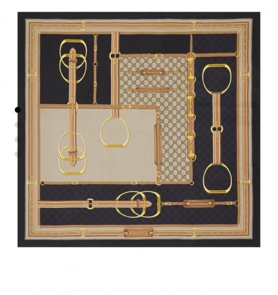 repliche,replica,perfette,siti di,affidabili,migliori siti,dove comprare,1:1,scarpe da ginnastica SGC2503 18mm double-face 90x90cm twill di seta Gucci “Stirrup and Horsebit” (EF51)