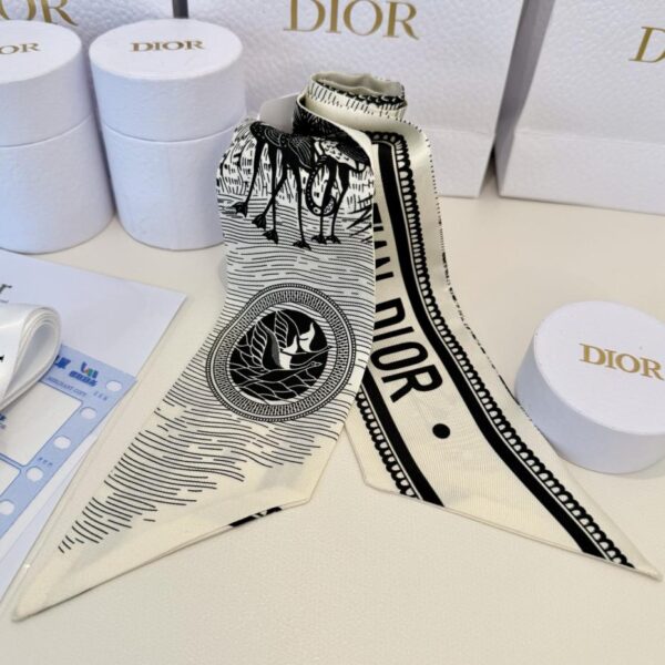 Dior Tropical Rainforest Sciarpa di seta Stile tropicale Fascia per capelli Serie di piccoli nastri