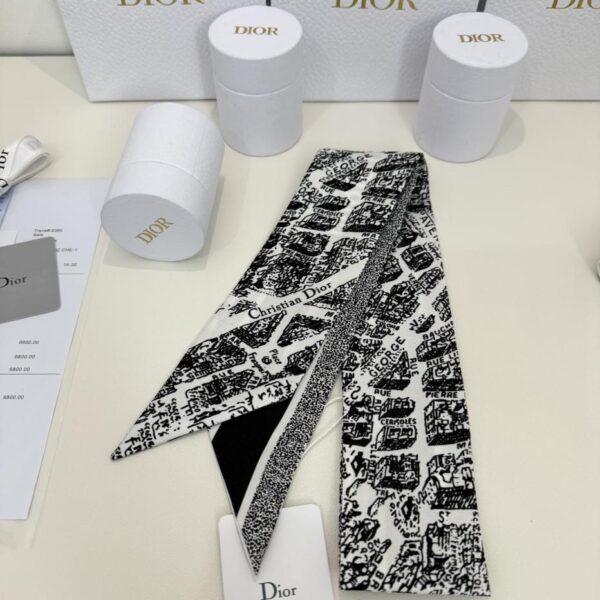 Sciarpa Dior twilly, classico stile mappa di Parigi