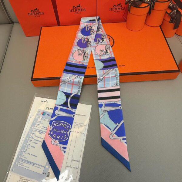 Sciarpa Twilly Hermes "Tatsa Harness" (100% seta di gelso)