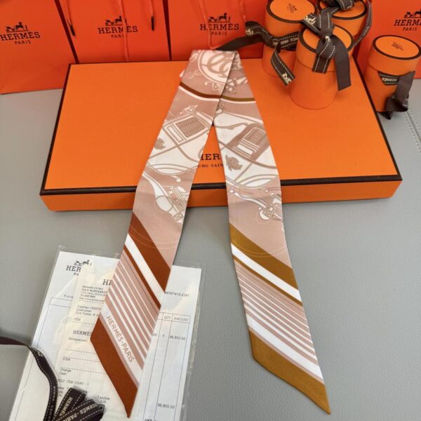 Sciarpa Twilly Hermes "Book Collection" (100% seta di gelso)