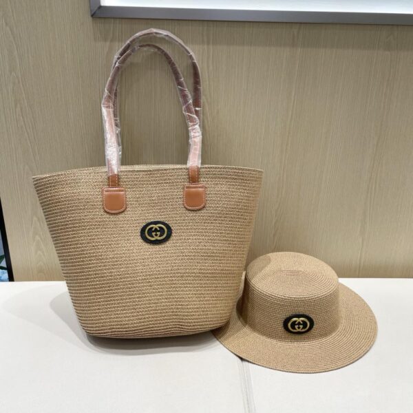 repliche,replica,perfette,siti di,affidabili,migliori siti,dove comprare,1:1,scarpe da ginnastica Gucci nuova borsa tote retrò in due pezzi da donna Xia Sen borsa in paglia