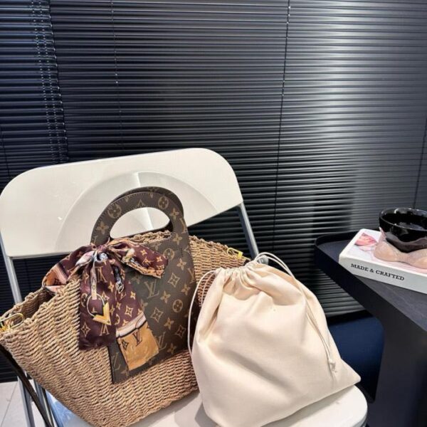 repliche,replica,perfette,siti di,affidabili,migliori siti,dove comprare,1:1,scarpe da ginnastica Borsa tote Lv intrecciata in rafia intrecciata