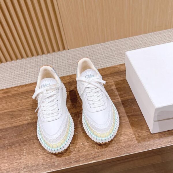 repliche,replica,perfette,siti di,affidabili,migliori siti,dove comprare,1:1,scarpe da ginnastica Le nuove sneakers casual Nama di Chloé, scarpe bianche versatili, altezza tacco 5 cm