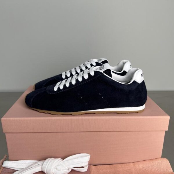 [Versione top] Miu Miu Plume serie passerella primaverile nuove scarpe da ginnastica Forrest scarpe da ginnastica