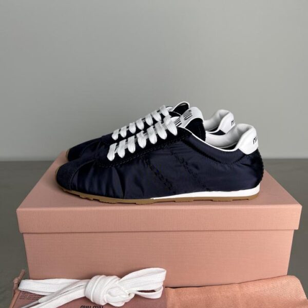 [Versione top] Miu Miu Plume serie passerella primaverile nuove scarpe da ginnastica Forrest scarpe da ginnastica