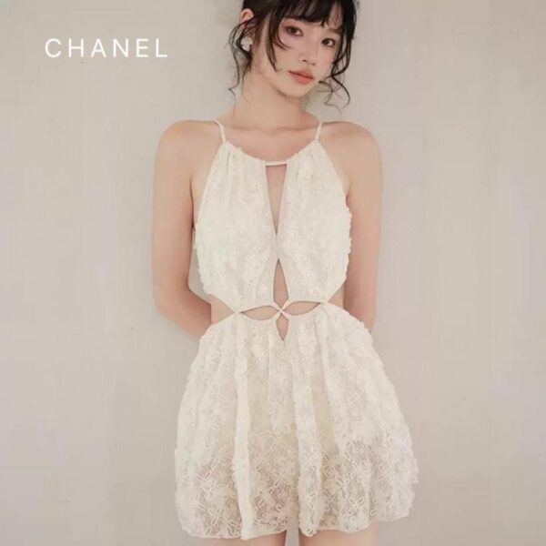 Chanel nuove culotte intere in chiffon doppio strato