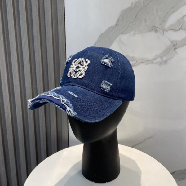 repliche,replica,perfette,siti di,affidabili,migliori siti,dove comprare,1:1,scarpe da ginnastica Nuovo berretto da baseball in denim lavato strappato di Loewe per uomo e donna