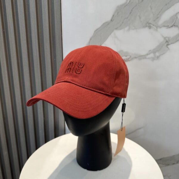 Cappellino da baseball originale Miu Miu in panno lavato di puro cotone nuovo