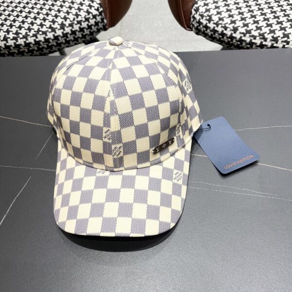 Berretto da baseball a scacchiera alla moda giapponese in nuovo stile coreano Louis Vuitton Lv