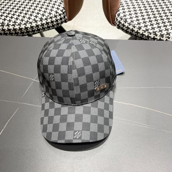 Berretto da baseball a scacchiera alla moda giapponese in nuovo stile coreano Louis Vuitton Lv