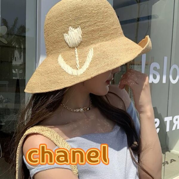 repliche,replica,perfette,siti di,affidabili,migliori siti,dove comprare,1:1,scarpe da ginnastica Cappello Chanel Tulip in rafia da donna, nuovo stile