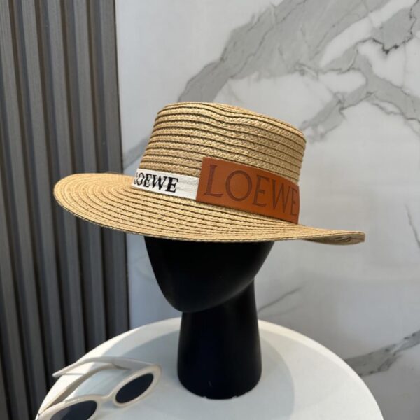 repliche,replica,perfette,siti di,affidabili,migliori siti,dove comprare,1:1,scarpe da ginnastica LOEWE nuovo cappello di paglia intrecciata con fettuccia di grande marca