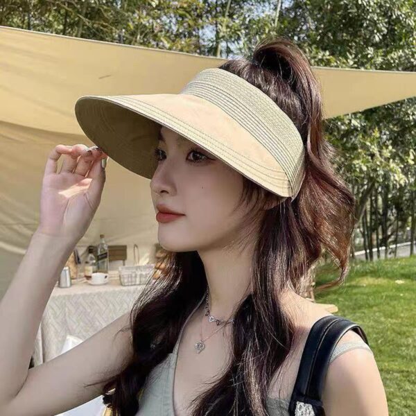 repliche,replica,perfette,siti di,affidabili,migliori siti,dove comprare,1:1,scarpe da ginnastica Cappello di paglia superiore vuoto con protezione solare semplice giapponese Gucci